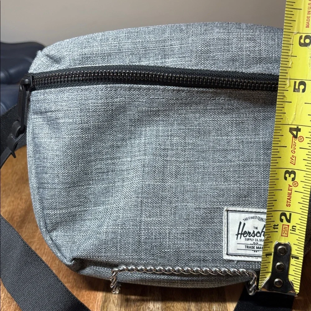 Herschel Black Gray canvas Belt Bag Fanny Pack Crossbody